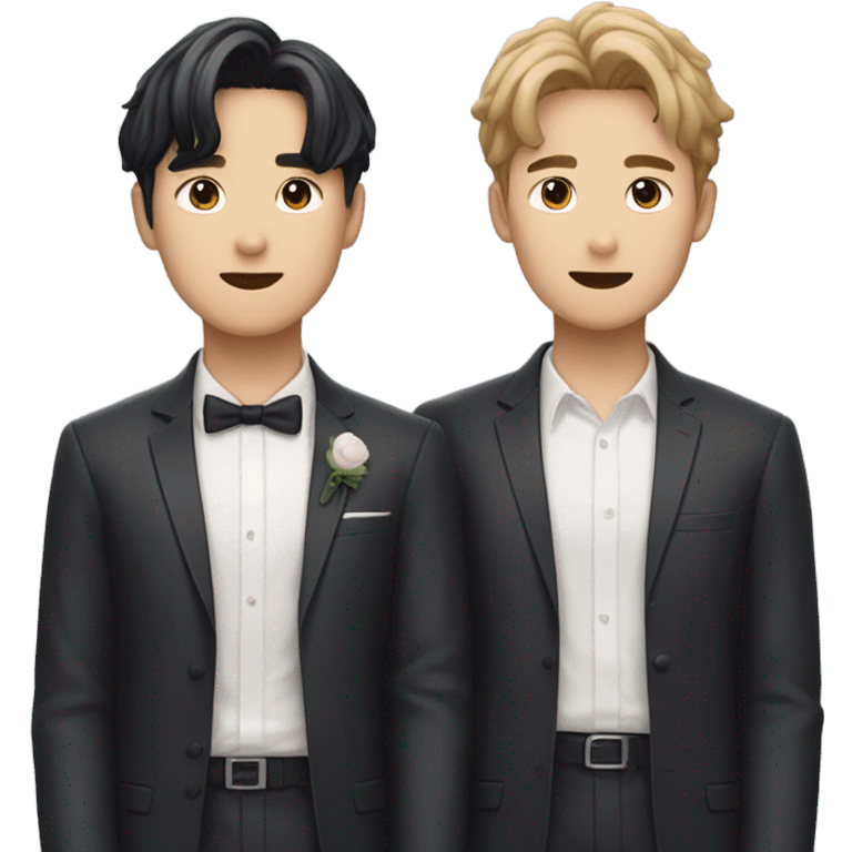 It will be a married couple emoji with half body. There will be 2 man that looks like soobin an yeojun from K-pop group TxT emoji