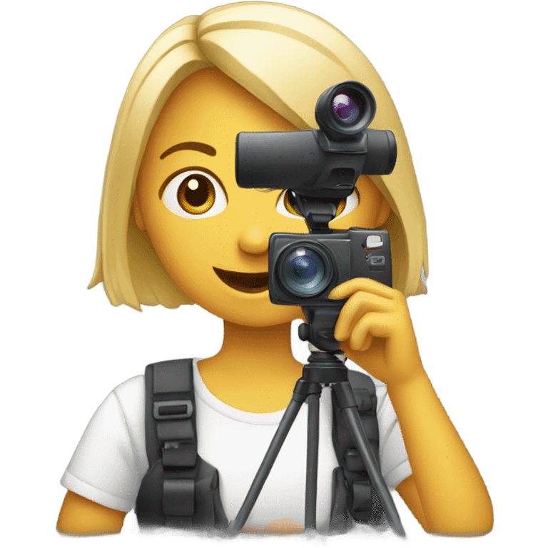 girl with a video camera emoji