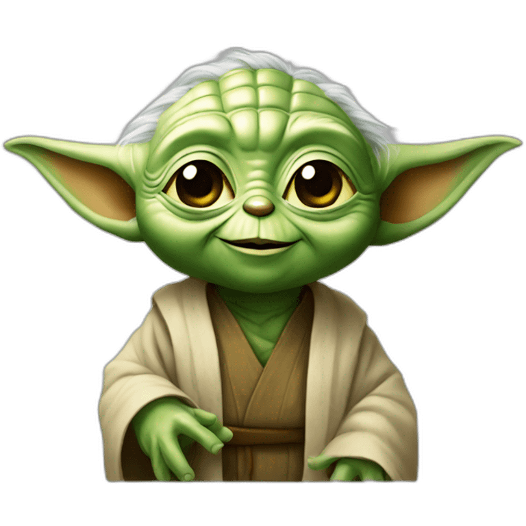 Yoda who smiling emoji