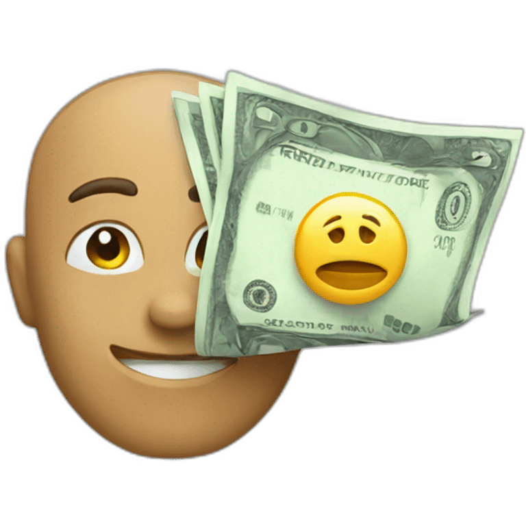 someone offering an offer and money emoji