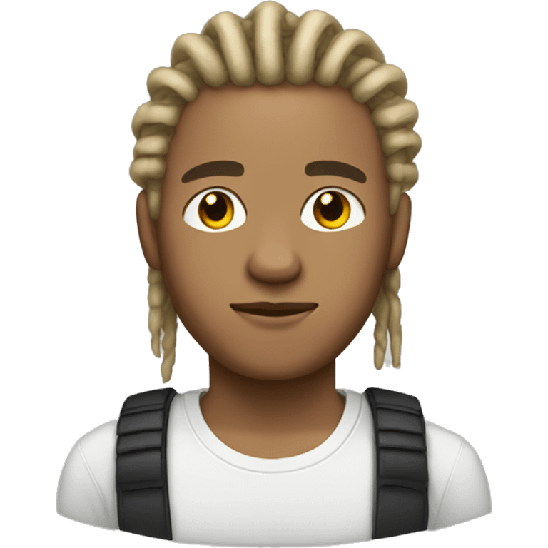 light skin man with short dreads emoji