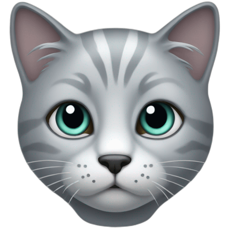 Silver cat emoji