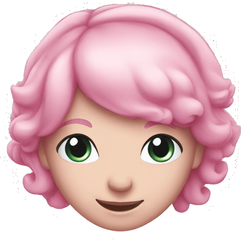 Pink A emoji