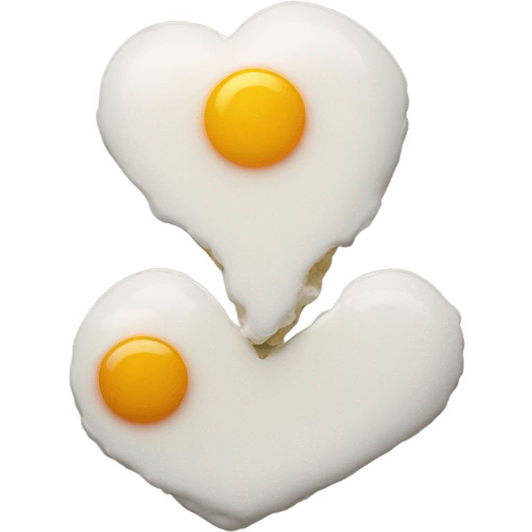 heart shaped sunny side up egg emoji