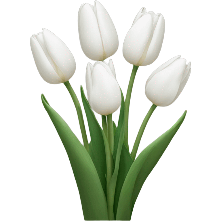 White tulipani emoji