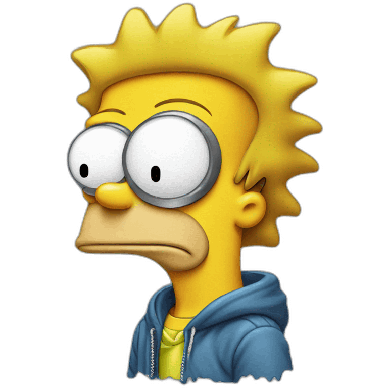 Dripped out Bart Simpson emoji