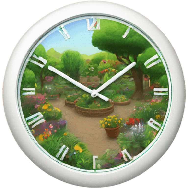 garden as clock emoji