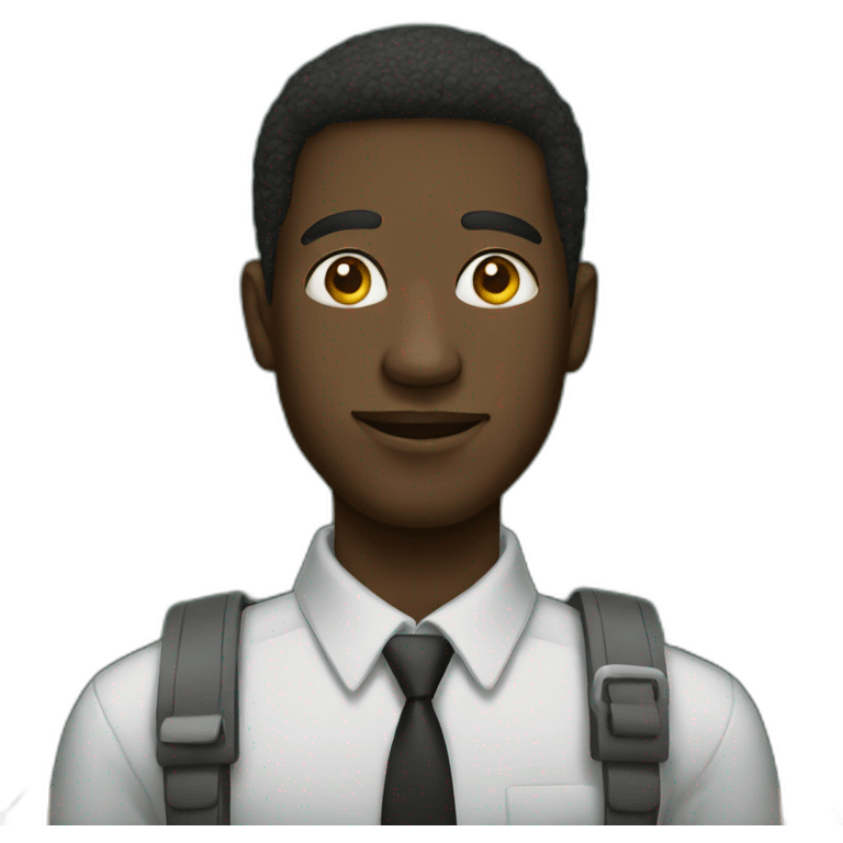 black man behind a chalkboard emoji