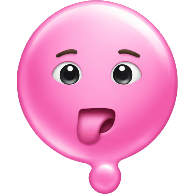 Pink bubble gum  emoji