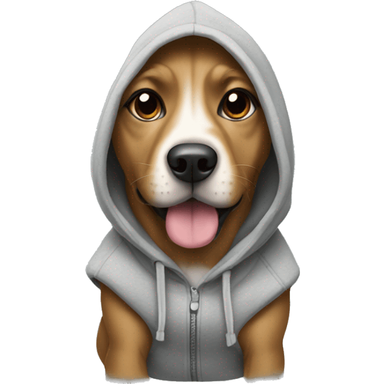 dog wearing a hoodie emoji