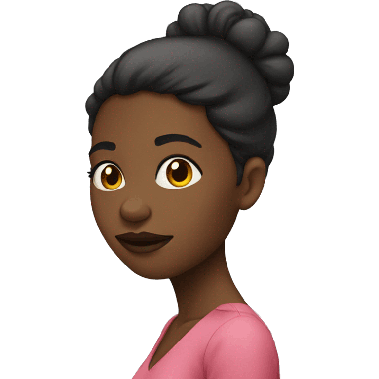 Mulher negra segurando bebê  emoji