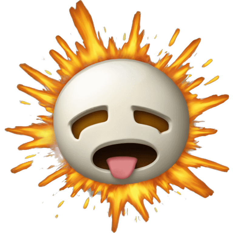 esqueleto sorprendido con explosion en la cabeza como explosion emoji