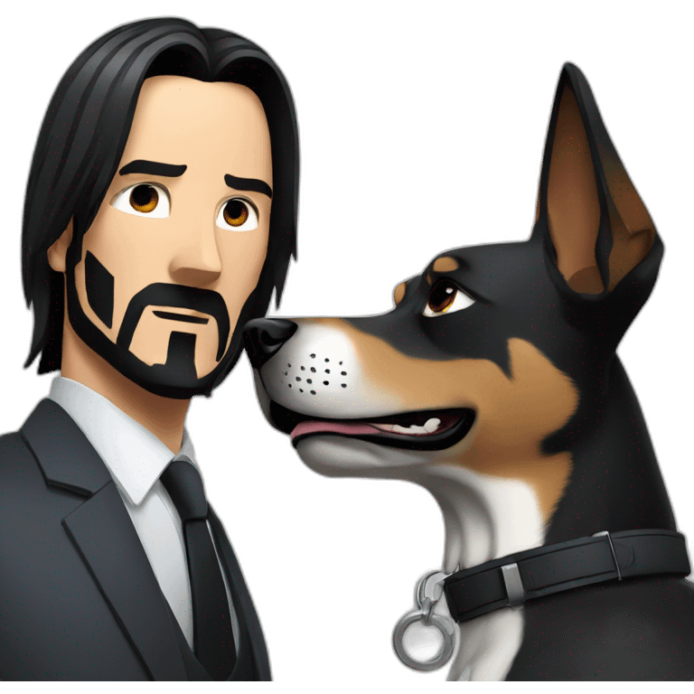 John wick with his dog emoji