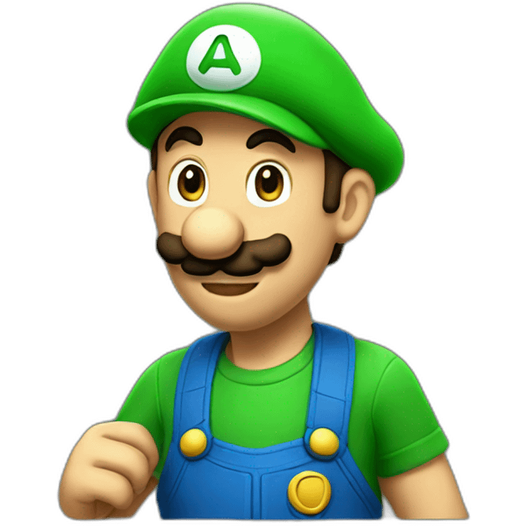 luigi with a n u k e emoji