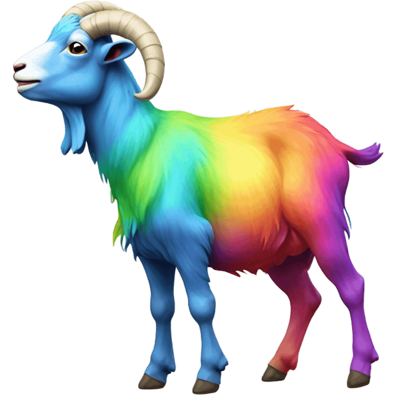 Goat farting rainbow  emoji