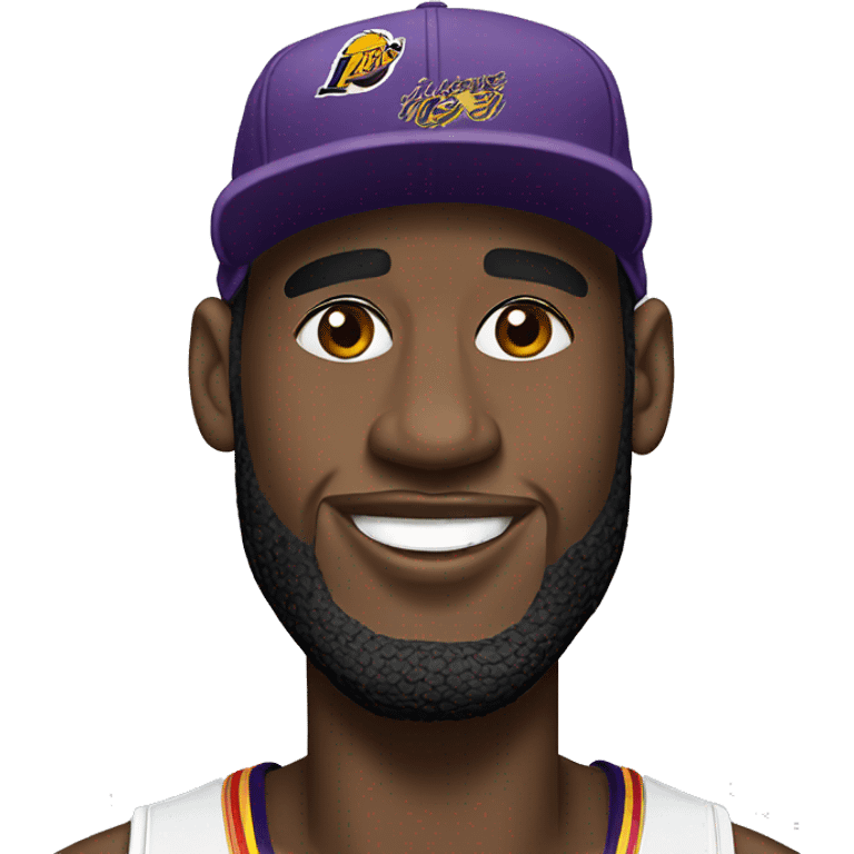 Lebron James wearing a cap emoji