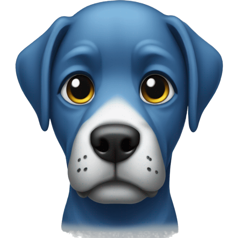 sinister blue dog emoji