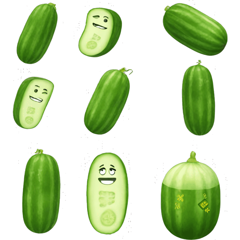 a cucumber with a gift emoji