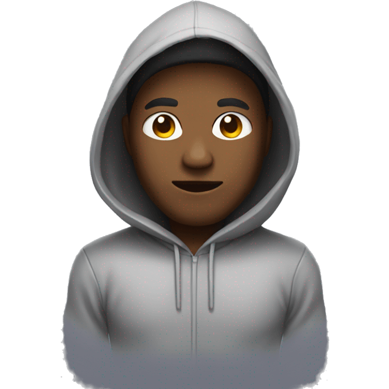 dude wearing a hoodie emoji