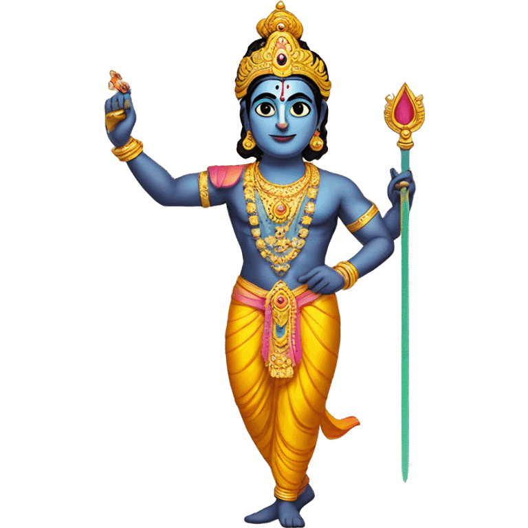 Lord Krishna full body telling Arjuna emoji