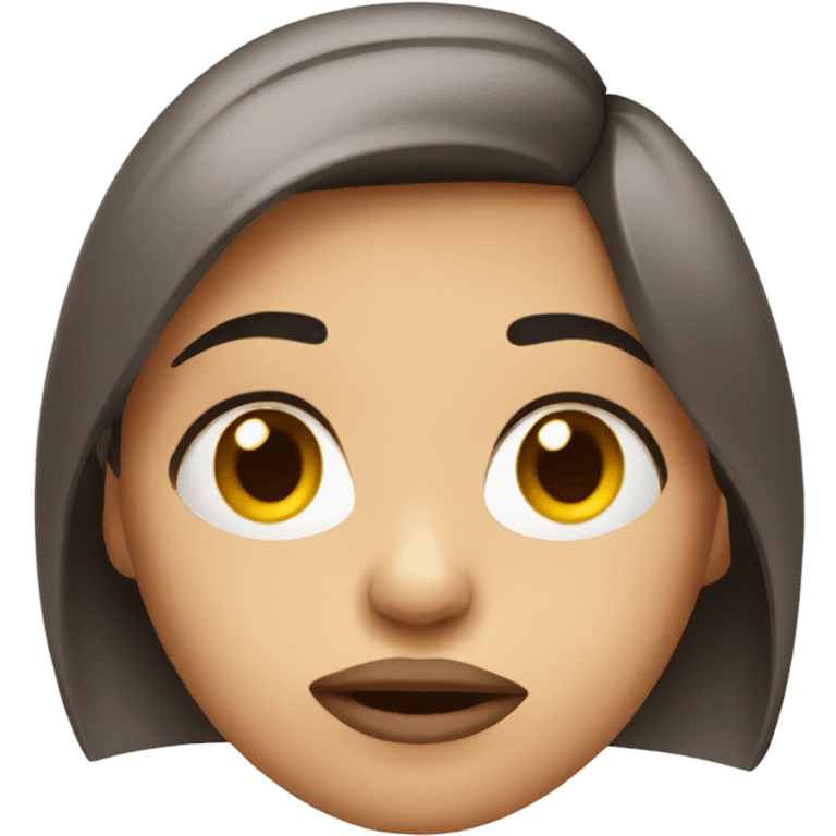 Girl with pursing  emoji