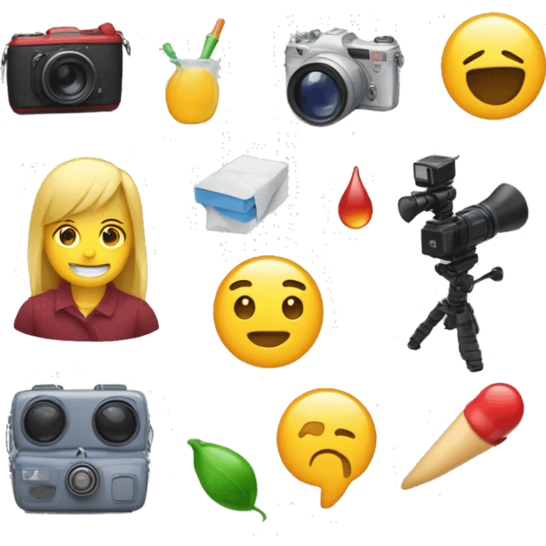 An emoji representing challenge videos, featuring various elements like a camera, a play button, and fun challenge icons, showcasing the exciting and competitive nature of these videos emoji