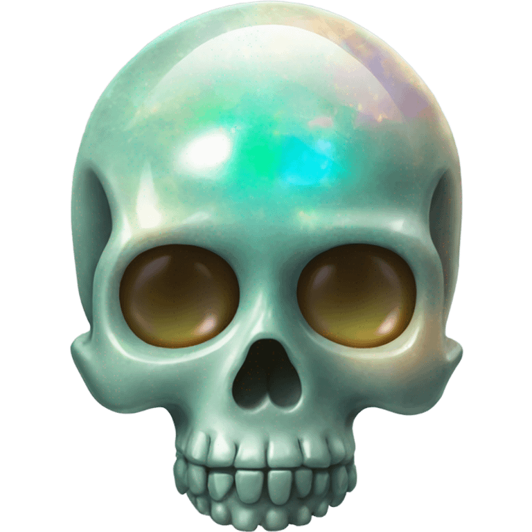 Opal gemstone skull emoji