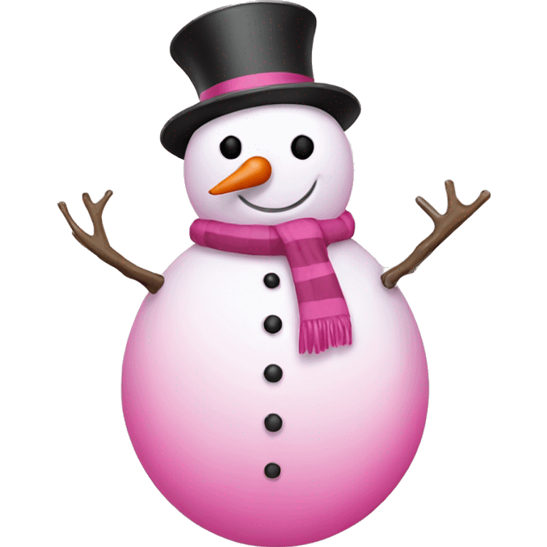 pink snowman emoji