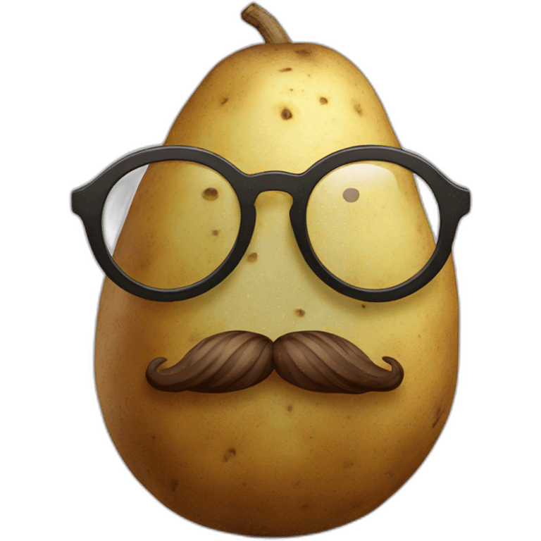 potato with glasses and beard emoji