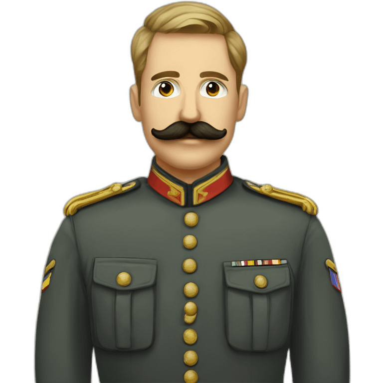 Militaire allemand moustache sous le nez emoji