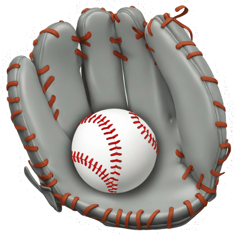 Grey baseball glove emoji