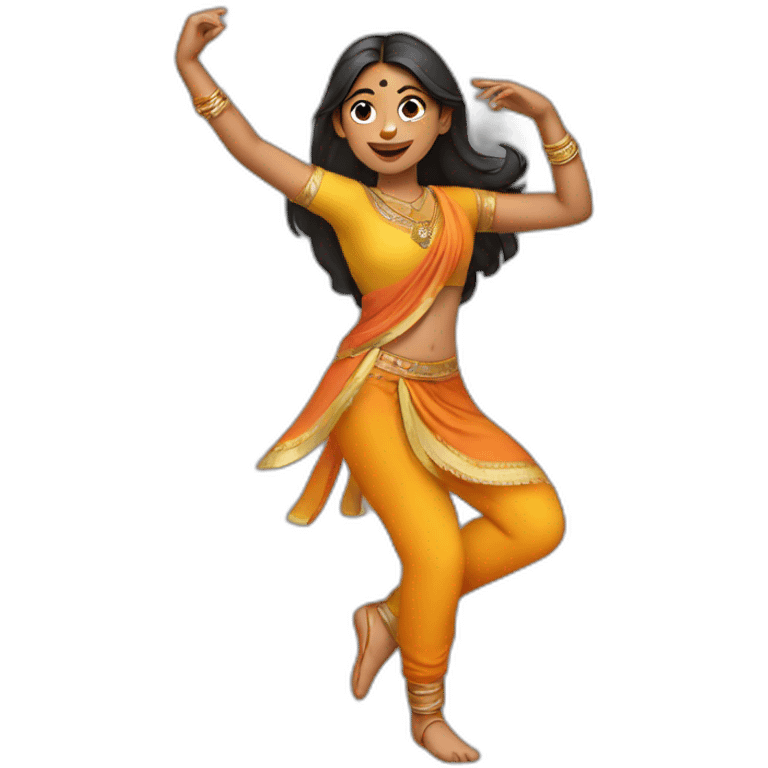 Indian girl dancing casual emoji