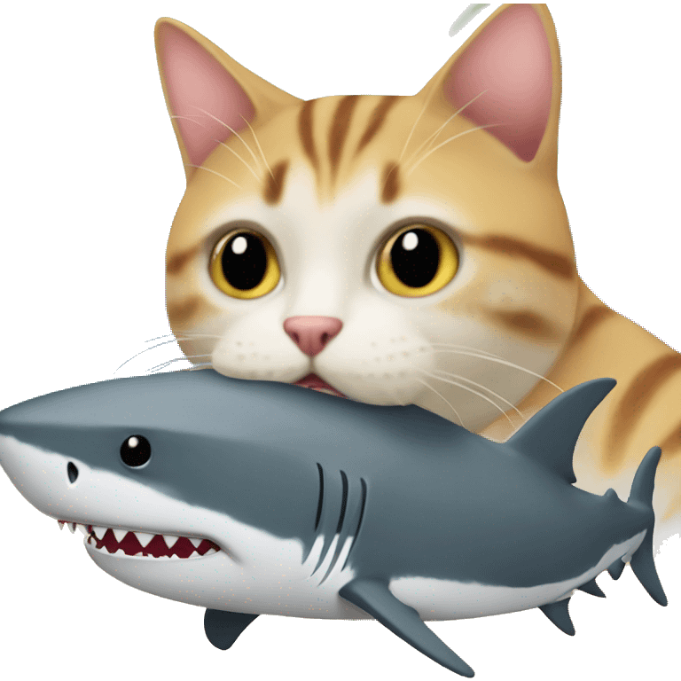 shark with cat emoji