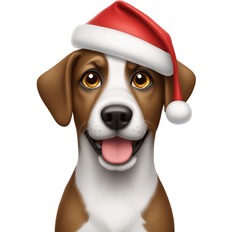 Dog in Santa hat emoji