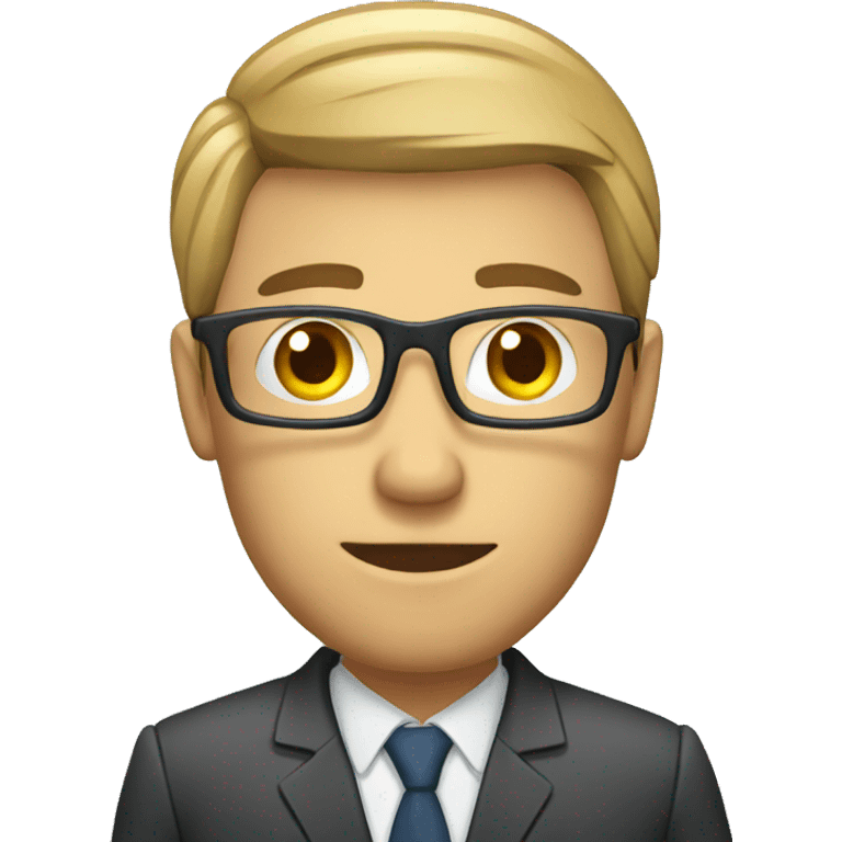 manager with glass emoji