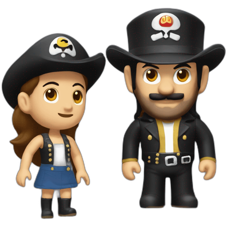 Lemmy and Harmonie in Mario game emoji