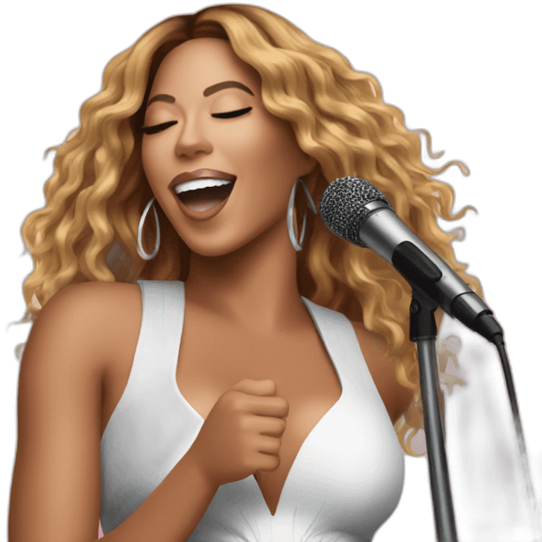 Concert beyoncé singing in mic emoji