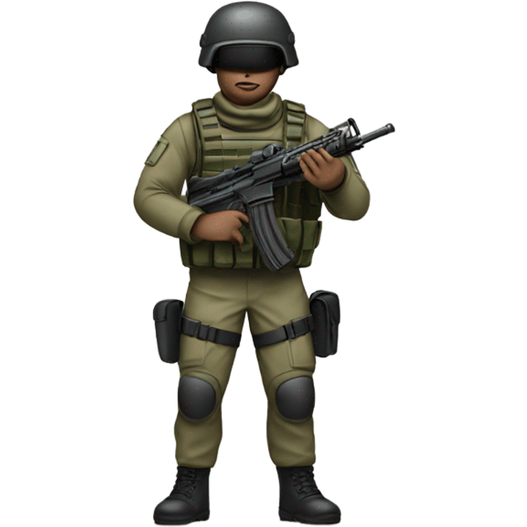 Military man with gun emoji