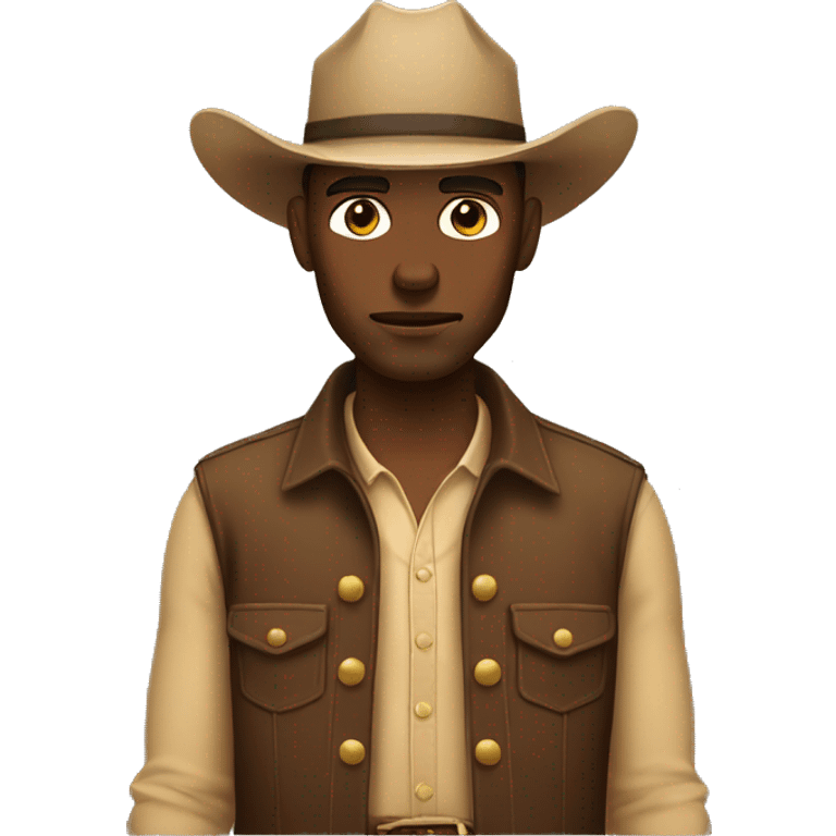 Sad cowboy regular emoji skin tone emoji