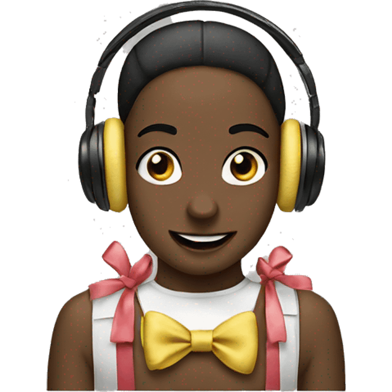 headphones ￼with bows emoji