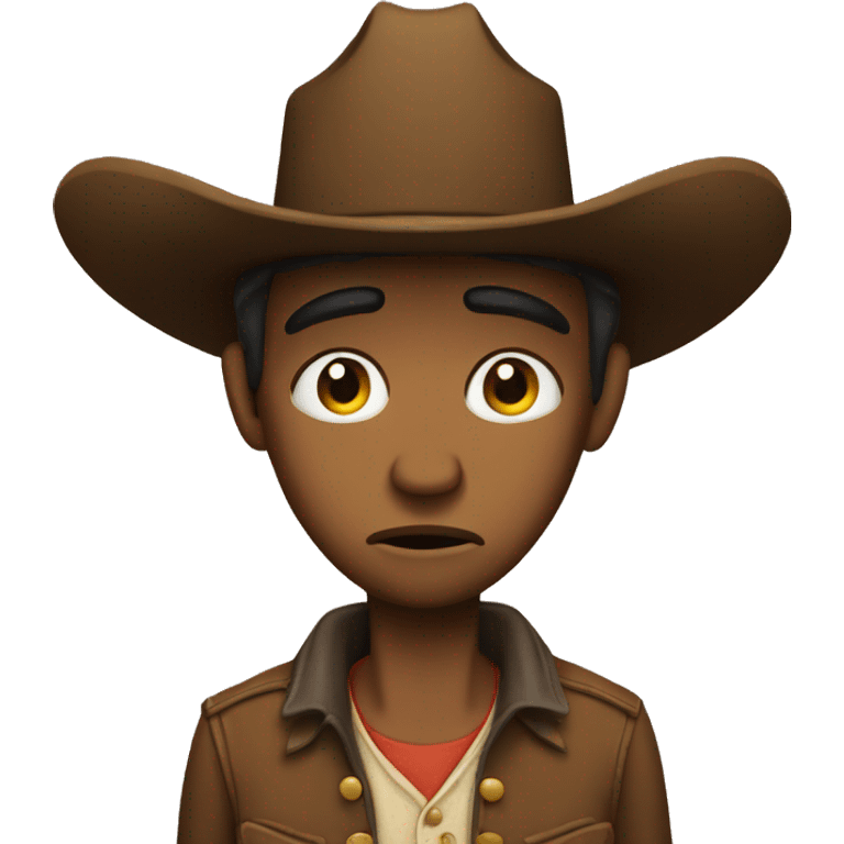 Sad cowboy emoji