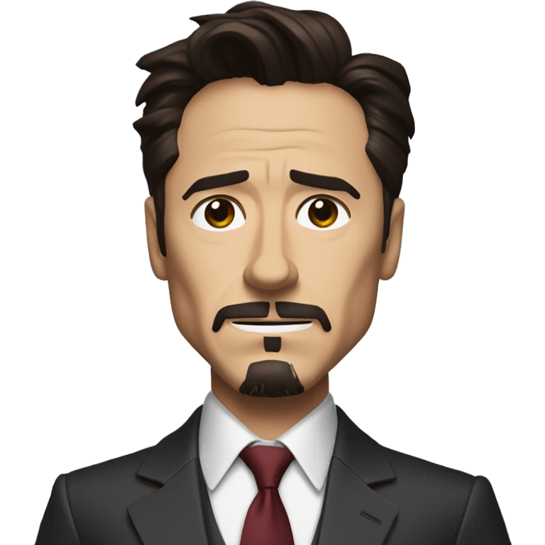 tony stark con una computadora emoji