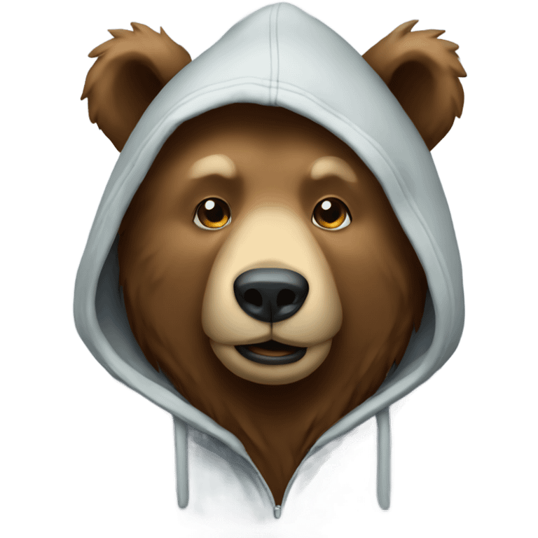 Bear wearing a hoodie emoji