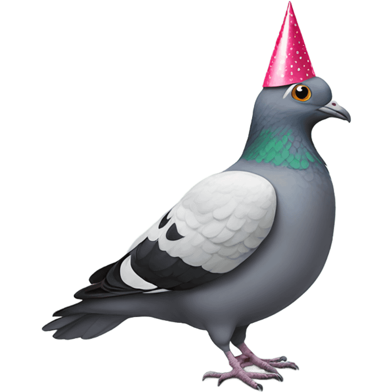 Pigeon with party hat  emoji