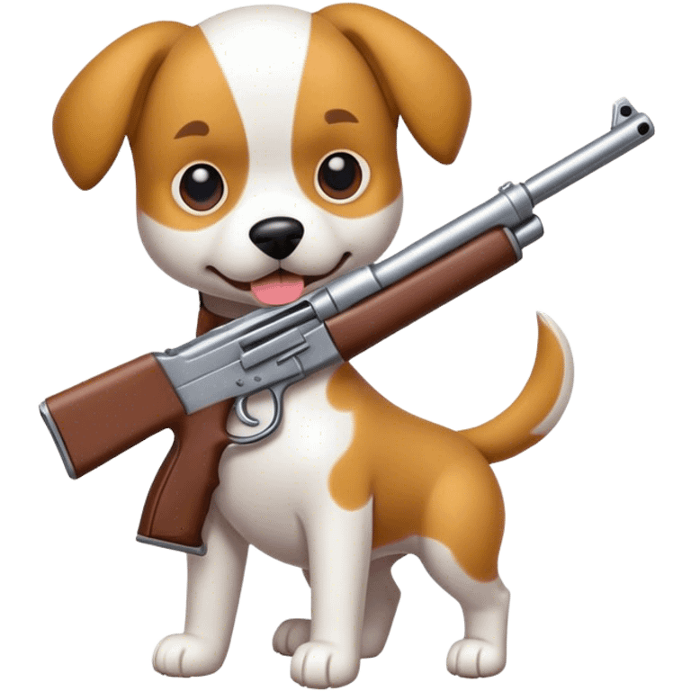 dog with gun  emoji