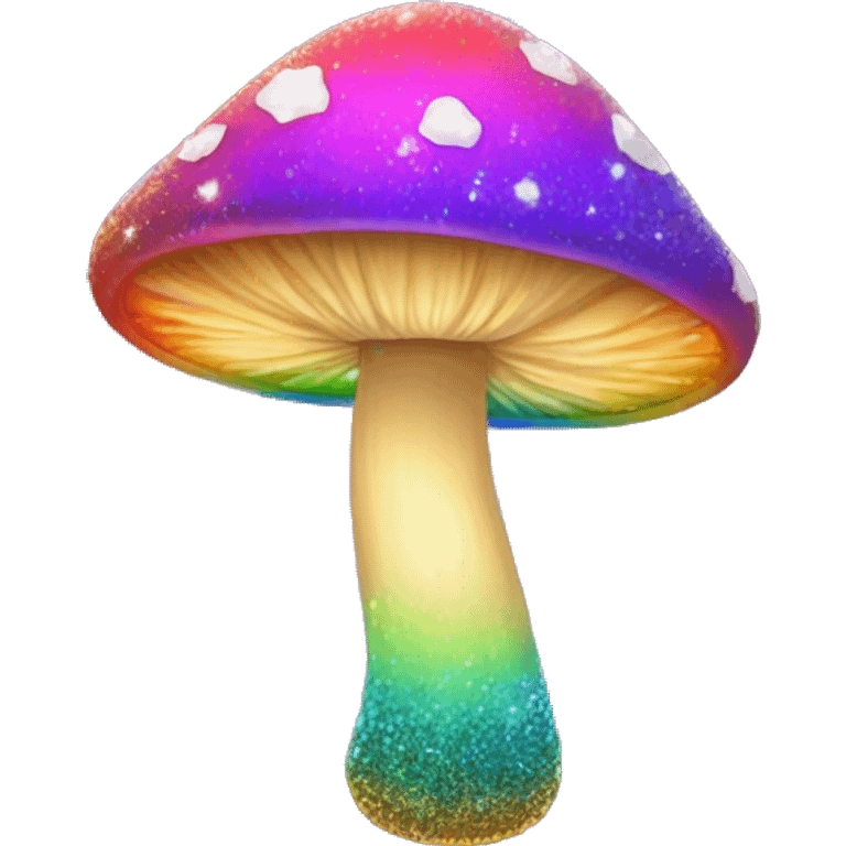 Rainbow mushroom with glitter  emoji