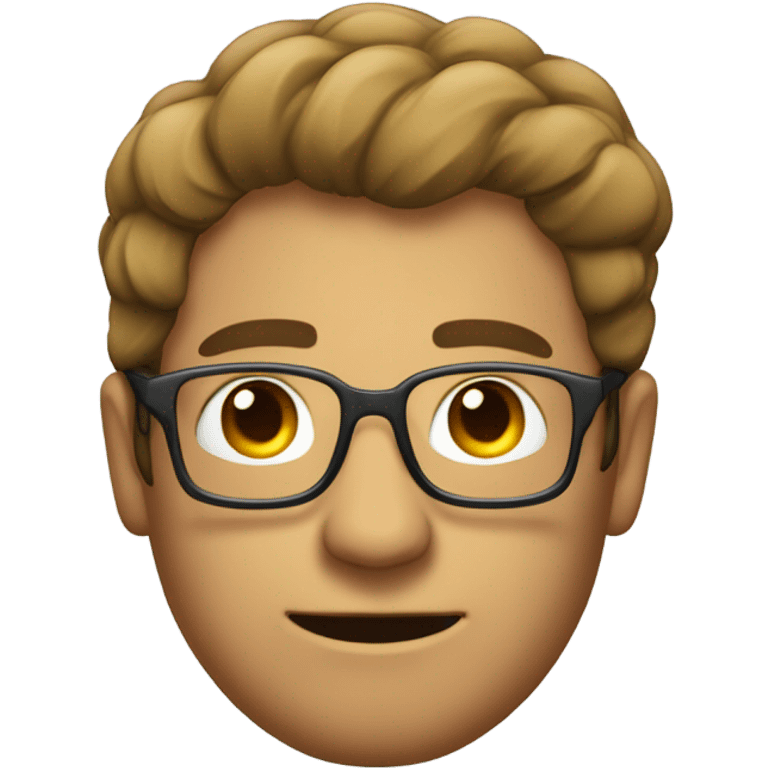 homme dégarni avec lunettes emoji