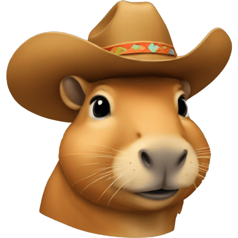 Capivara con sombrero de vaquero emoji