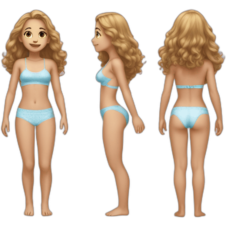 fullbody female young child girl light skin knickers undergarments cute adorable sweet emoji