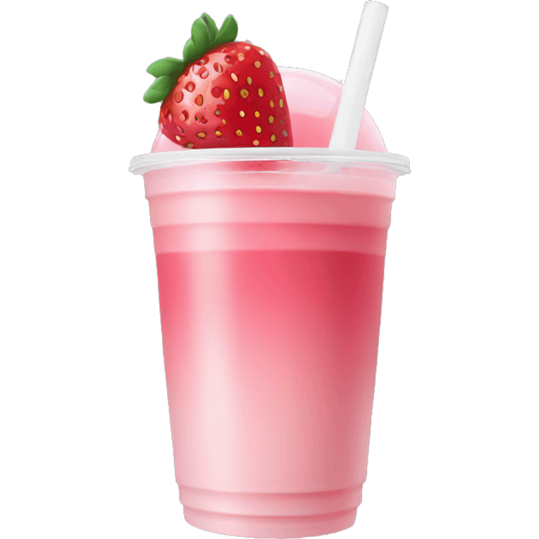 Bubbletea strawberry emoji